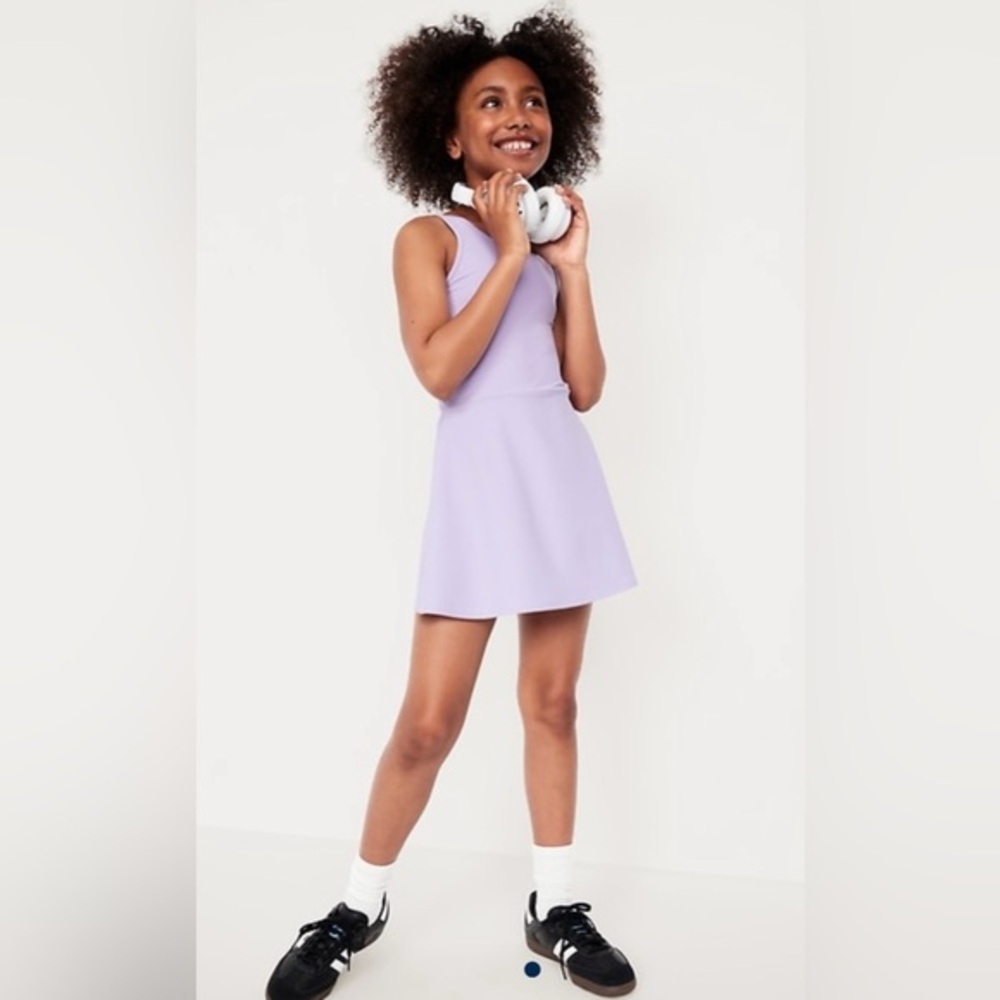 NEW…Girls' PowerSoft Sleeveless Ribbed Athletic Dress